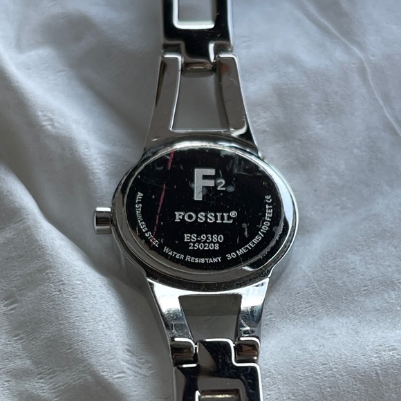 FOSSIL Watch, Blue Face with Stainless Steel Band - Picture 4 of 6